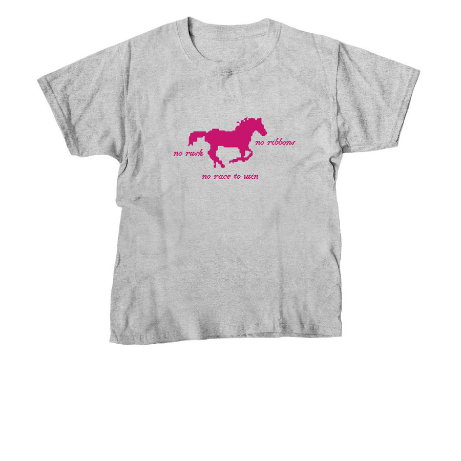 pink horsey tee&nbsp;, a Sport Grey Youth Unisex Tee