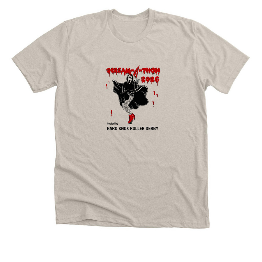 Scream A Thon White shirt, a Heather Dust Premium Unisex Tee