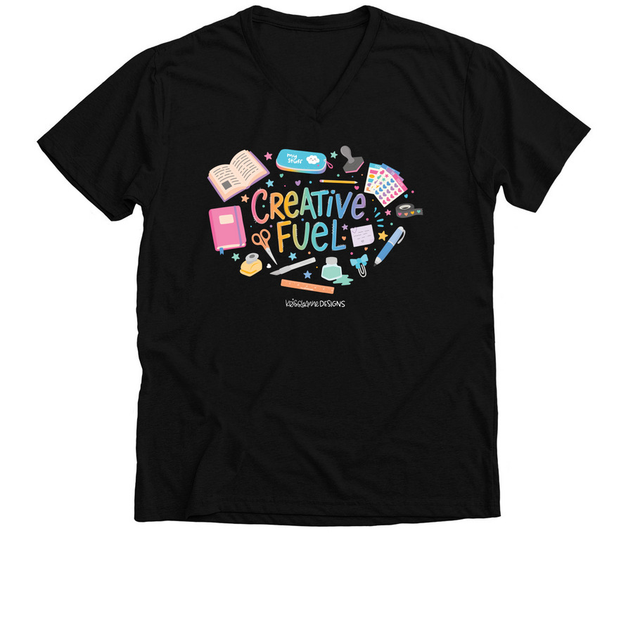 KAD Wear | Creative Fuel, a Solid Black Blend Premium V-Neck Tee