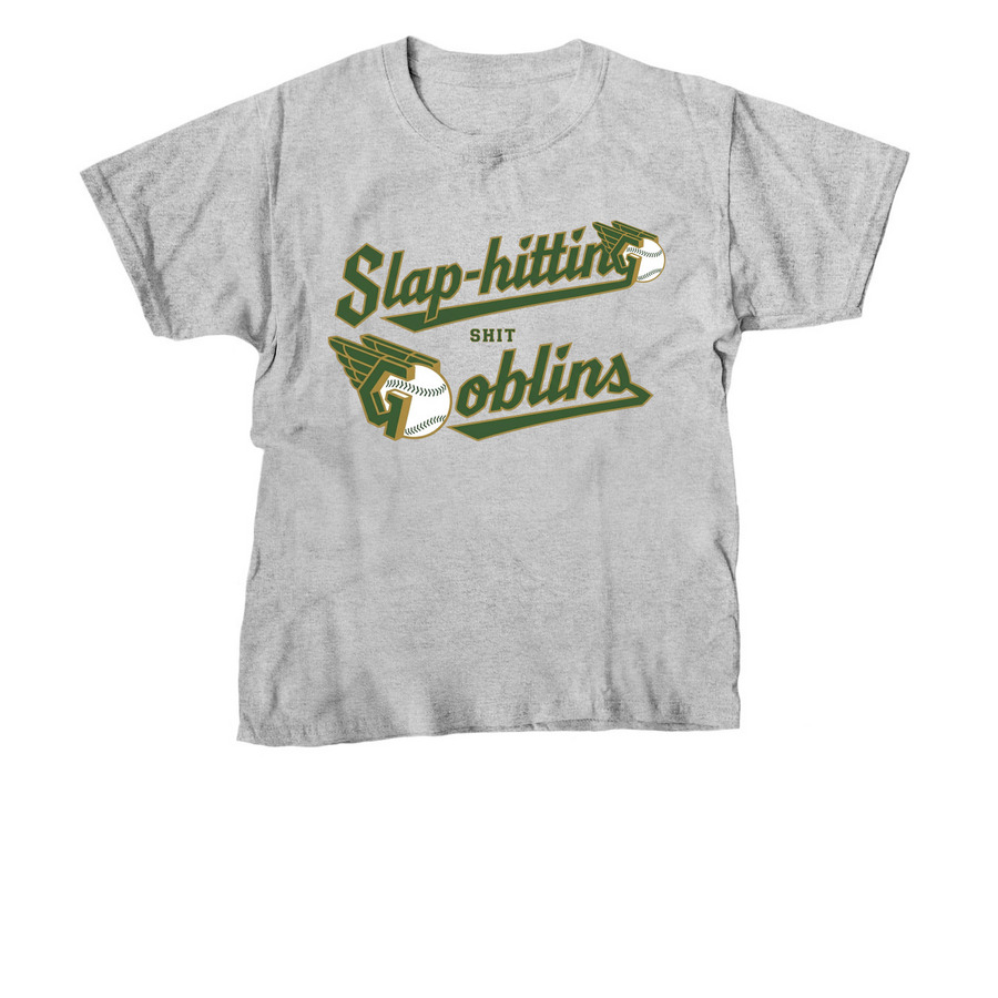 Slap-hitting Shit Goblins, a Sport Grey Youth Unisex Tee