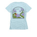 Blue Mistflower 2024 Plant of the Year w Logo, a Ice Blue Women's Slim Fit Tee (back-view)