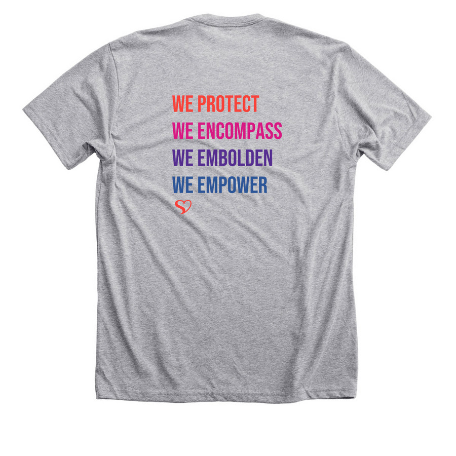 We Are Vista Maria - Heart, a Athletic Heather Premium Unisex Tee (back-view)