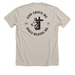 God Above Me. Dogs Beside Me., a Heather Dust Premium Unisex Tee (back-view)
