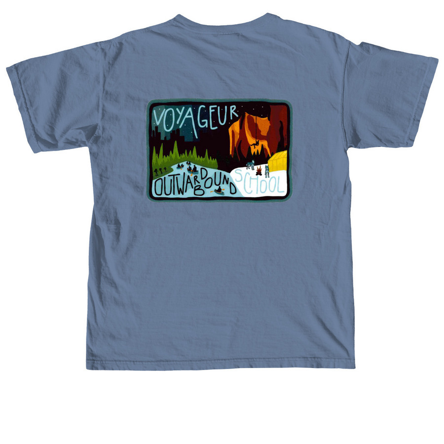 Where Everyone Belongs, a Blue Jean Comfort Colors Unisex Tee (back-view)