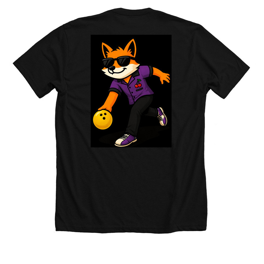 Cherry Picked, a Solid Black Blend Premium Unisex Tee (back-view)