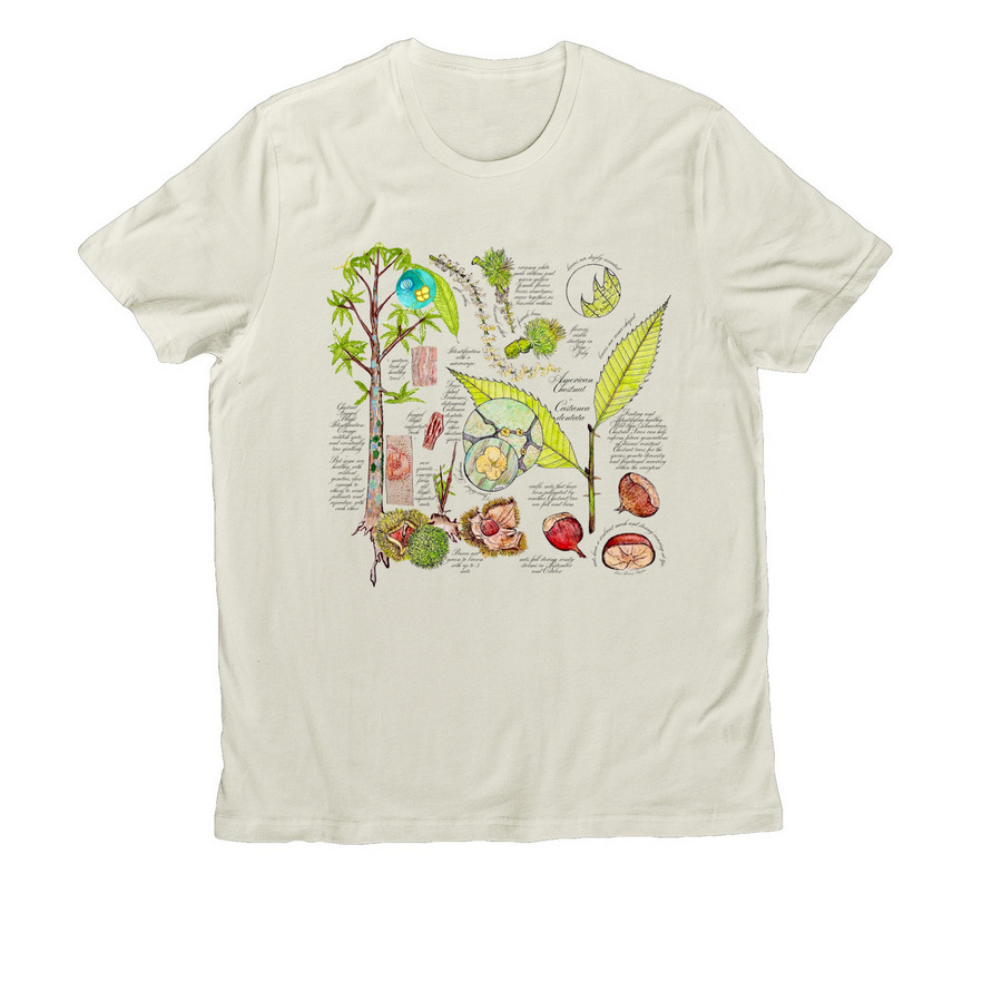 American Chestnut, a White Sand Allmade Organic Cotton Unisex Tee