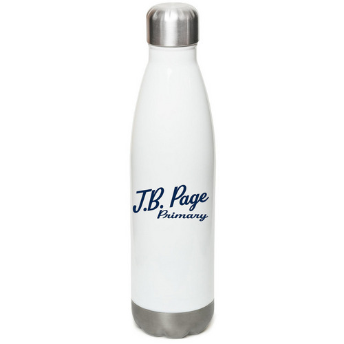 Page Primary PTO 2026 Style Water Bottle, a White Stainless Steel Water Bottle