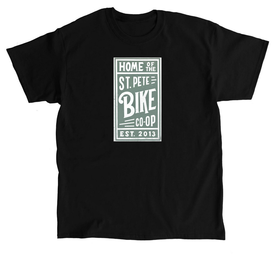 St. Pete Bike Co-op Mural, a Black Classic Unisex Tee