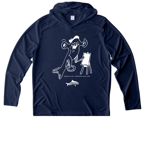 The Creator: UV Perf. Long Sleeve Hoodie, a True Navy UV Performance Long Sleeve Hoodie
