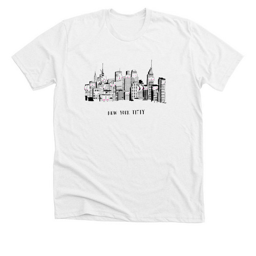 New York Titty, a Solid White Blend Premium Unisex Tee