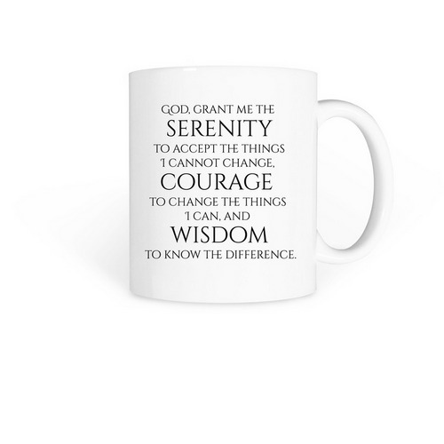 Serenity Prayer, Coffee Mug, a White Coffee Mug