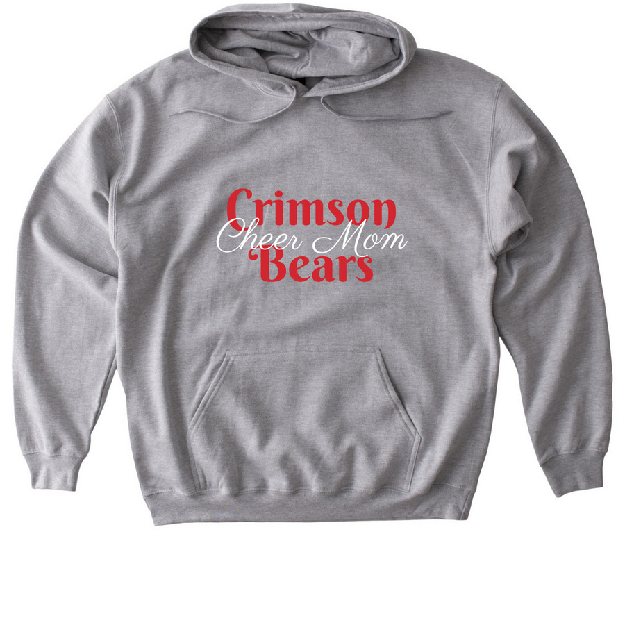 Crimson Bears Cheer Mom 3, a Sport Grey Gildan Softstyle Pullover Hoodie