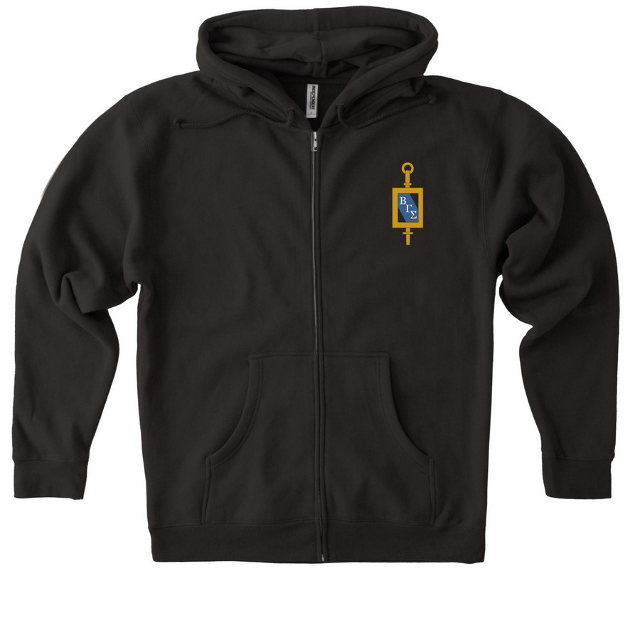 BGS LCS Zip Up, a Black Heavyweight Zip Up Hoodie