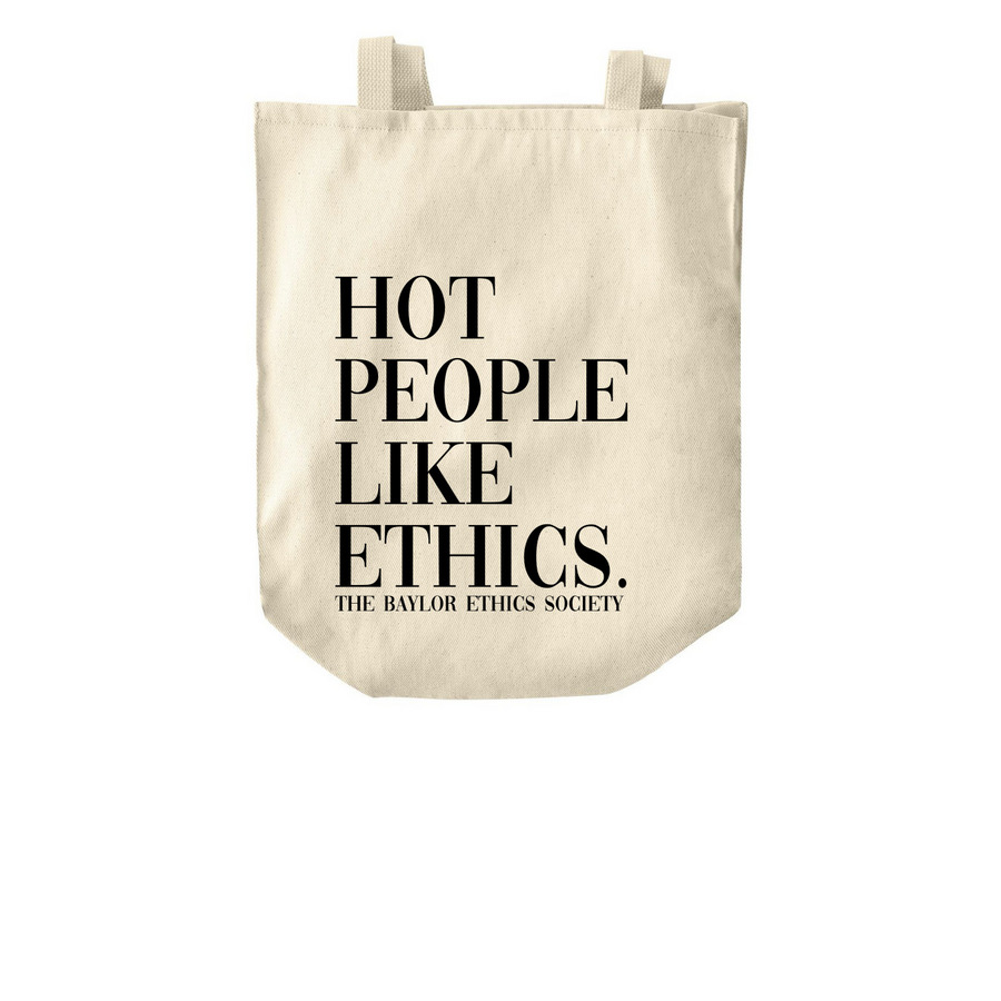 The Ethically Hot Tote, a Natural Over-the-Shoulder Shopping Tote Bag