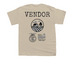 Vendor Shirts, a Sand Youth Unisex Tee (back-view)