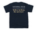 Believe Survivors, a Navy Youth Unisex Tee (back-view)