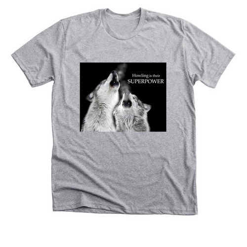 Howl For Life II, a Athletic Heather Premium Unisex Tee