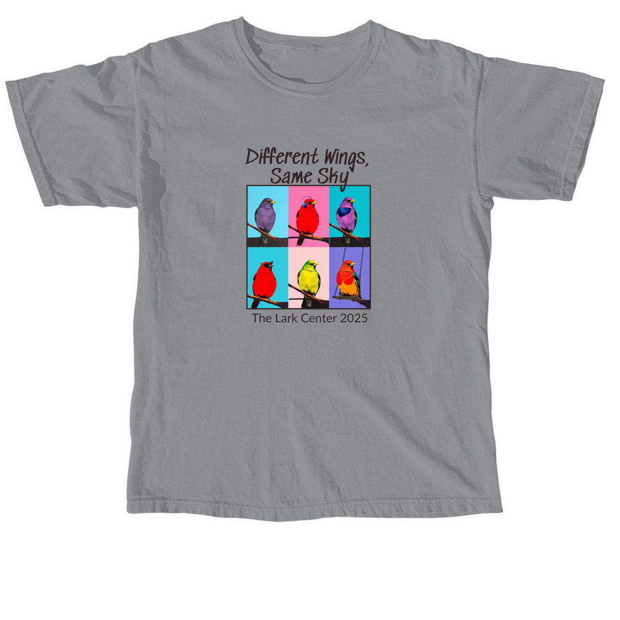 Different Wings, Same Sky, a Granite Comfort Colors Unisex Tee