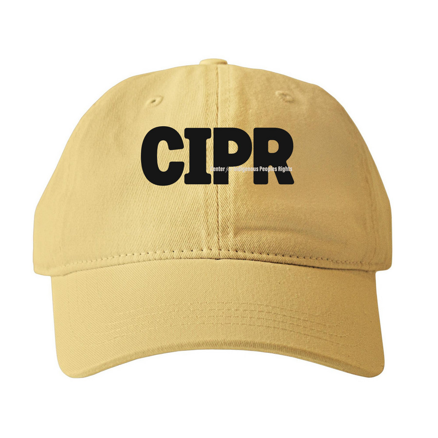 CIPR Logo Cap, a Mustard Printed Pigment Dye Baseball Cap