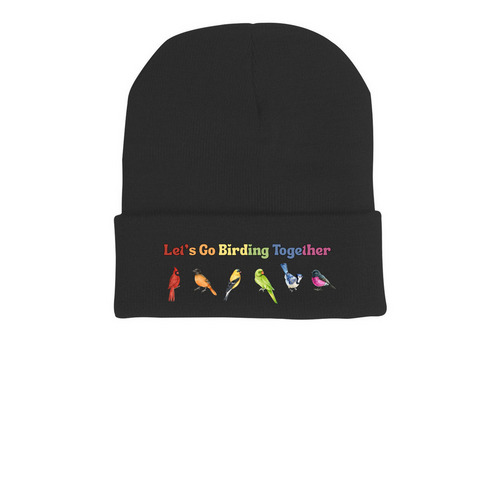 LGBT Birding Beanie, a Black Printed Cuffed Beanie