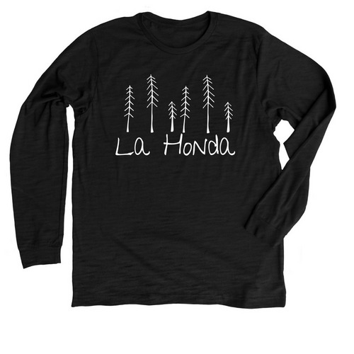 La Honda Trees, a Solid Black Blend Premium Long Sleeve Tee