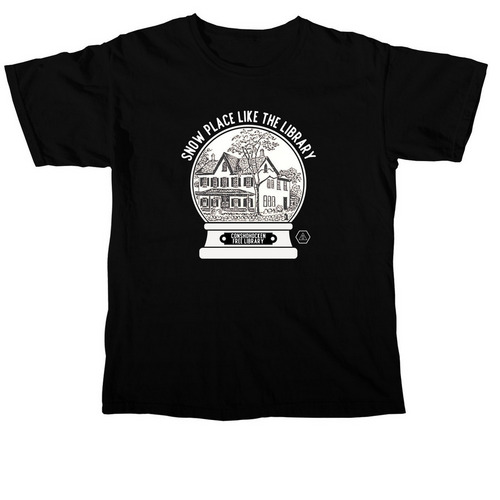 Conshohocken Free Library Winter Shop, a Black Comfort Colors Unisex Tee