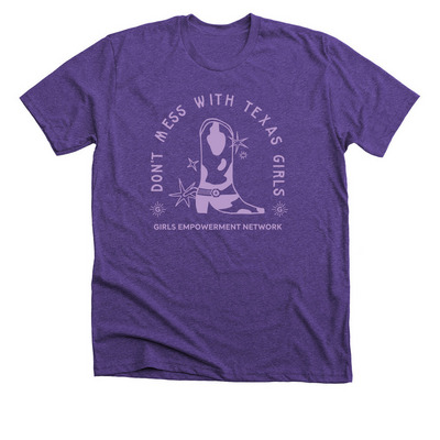 Don't Mess With Texas Girls, a Heather Team Purple Premium Unisex Tee