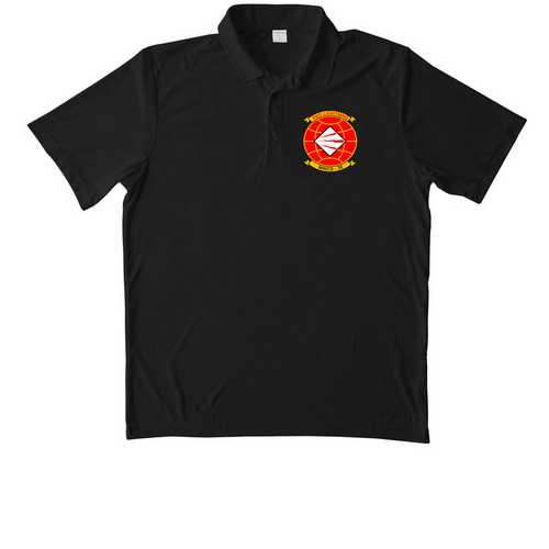 Red Lightning Polos & Half Zips, a Black Unisex Performance Polo