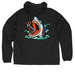GW Shark attack, a Black Quarter-Zip Windbreaker (back-view)