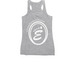Circle 'E' White Logo, a Athletic Heather Women's Racerback