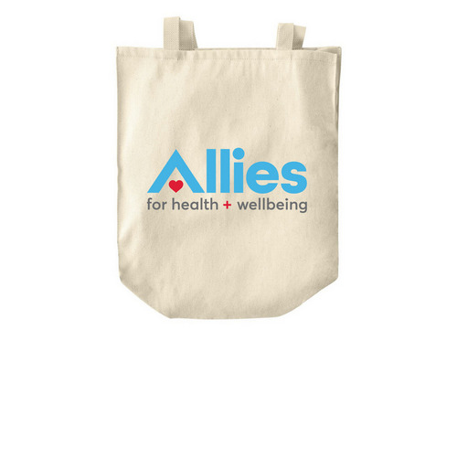 Allies logo tote, a Natural Over-the-Shoulder Shopping Tote Bag