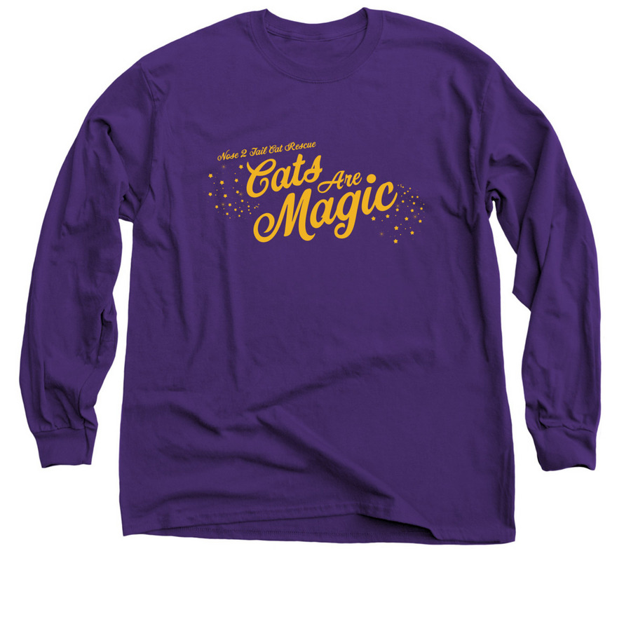 Cats Are Magic!, a Purple Classic Long Sleeve Tee