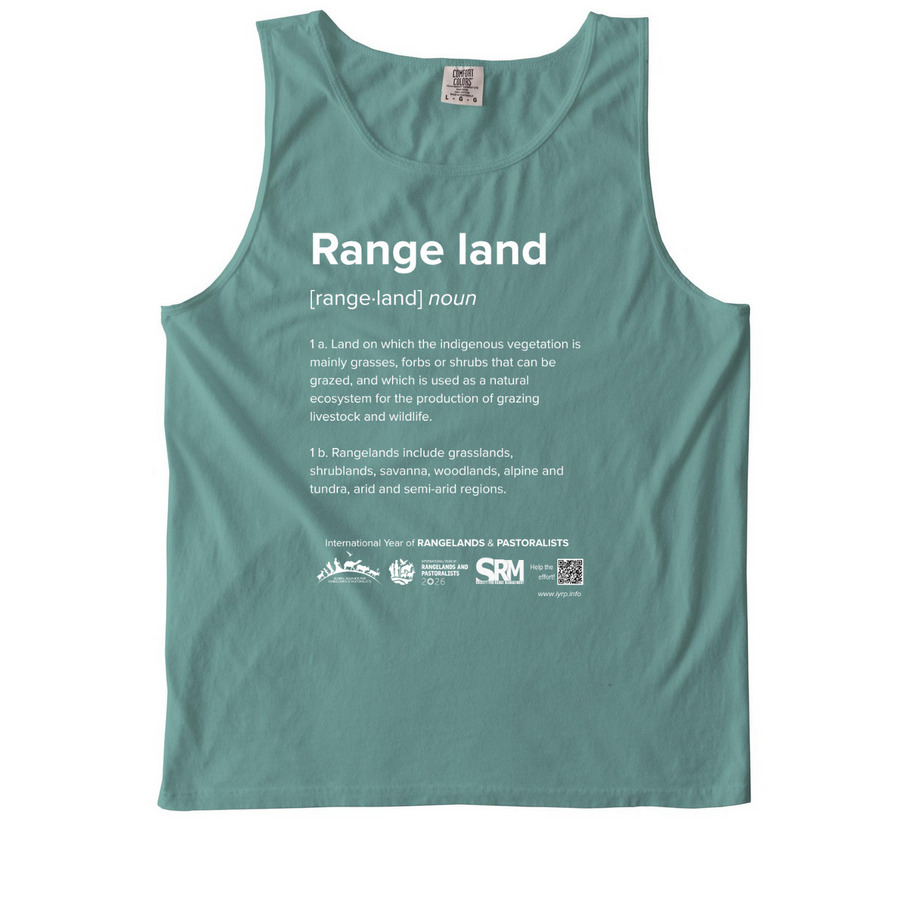 Supporting Rangelands & Pastoralists!, a Seafoam Comfort Colors Tank Top