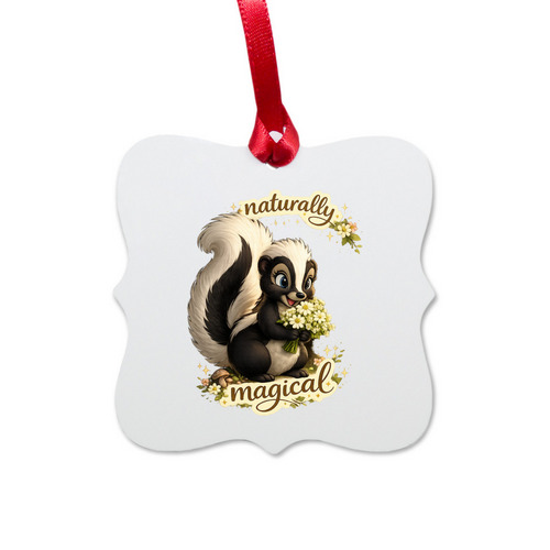 Naturally Magical Ornament, a White Aluminum Square Ornament