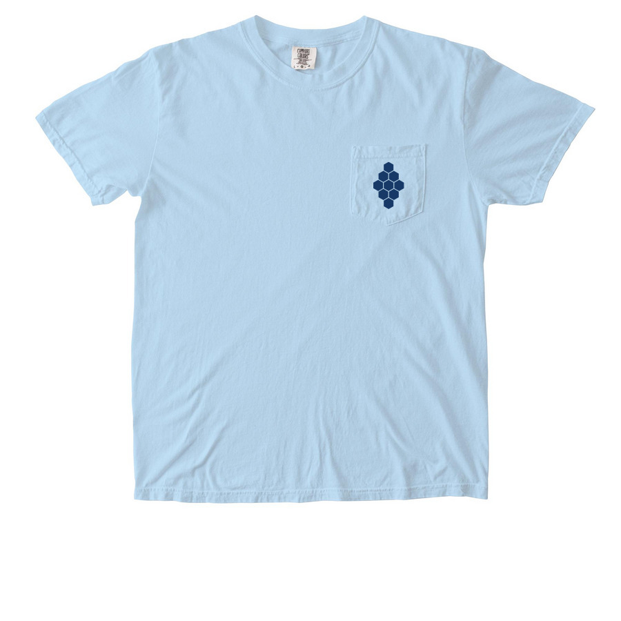 Logo Pocket Tee, a Chambray Comfort Colors Pocket Tee