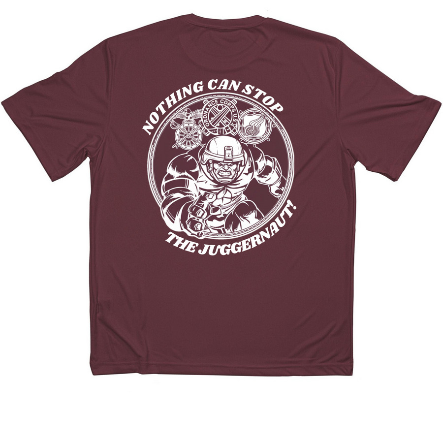 NEW LOGO & COLOR PT SHIRTS, a Maroon Classic Performance Tee (back-view)