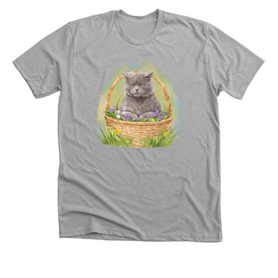 Spring Grey-Grey, a Athletic Heather Premium Unisex Tee