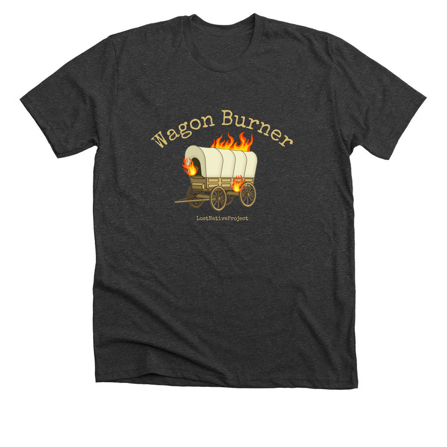 ?Wagon Burner?, a Dark Grey Heather Premium Unisex Tee