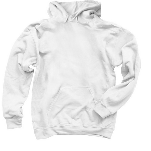 Heart & Home - Blue, a White Pullover Hoodie