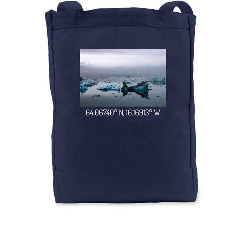 Glacier Bay tote bag, a Navy Premium Tote Bag