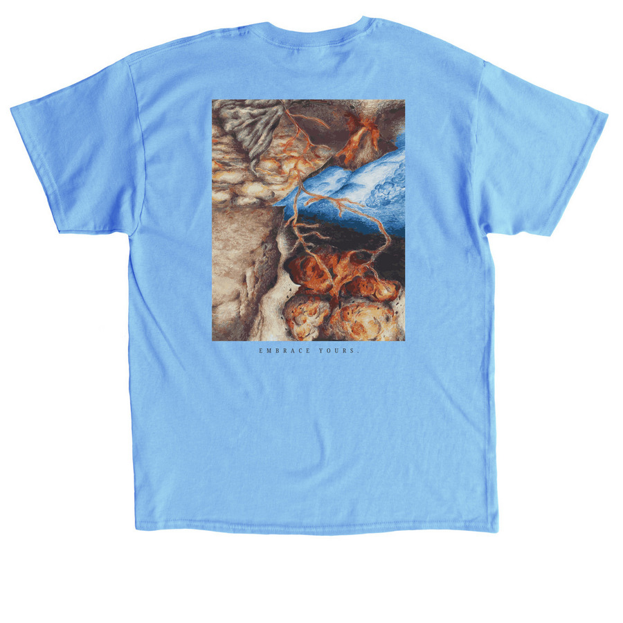 Disaster Breeds Resilience - Dark, a Carolina Blue Classic Unisex Tee (back-view)
