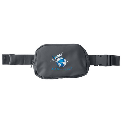 Black Women in Aviation Accessories, a Storm Grey Matte Hip Pack