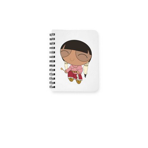 WOODLAND POWWOW GIRLIE Notebook, a White Spiral Notebook