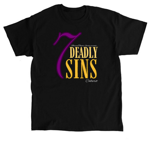 "7 Deadly Sins" Cabaret, a Black Classic Unisex Tee