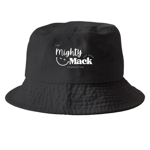 Mighty Mack Hats, a Black Printed Bucket Hat