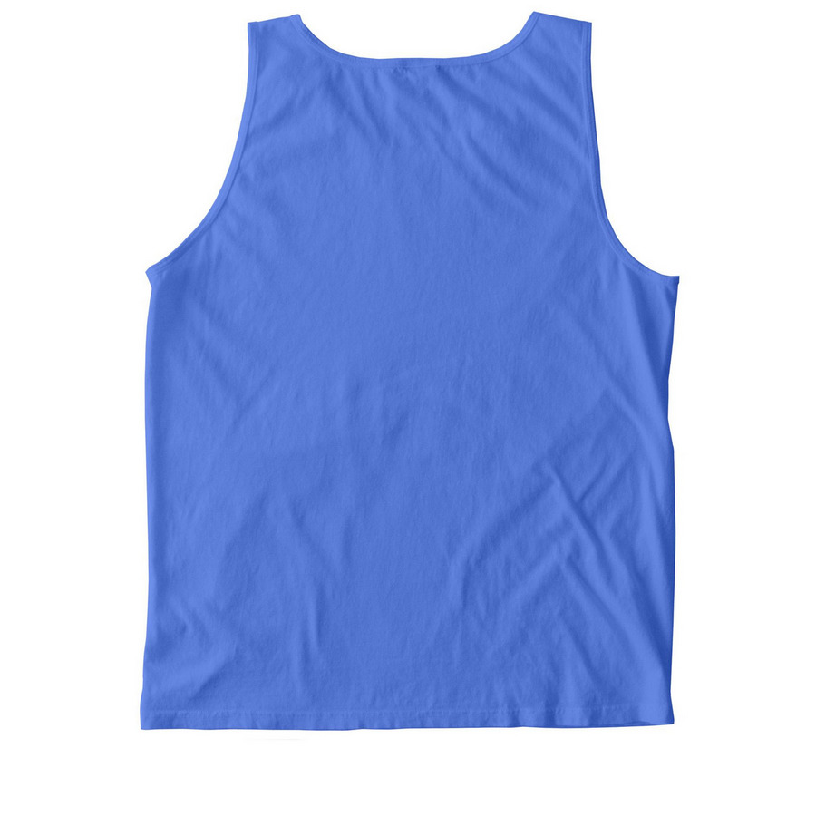 COF Tank Top, a Flo Blue Comfort Colors Tank Top (back-view)