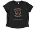 Peace Sign White, a Space Black Allmade Eco Triblend Women?s Scoop Neck Tee