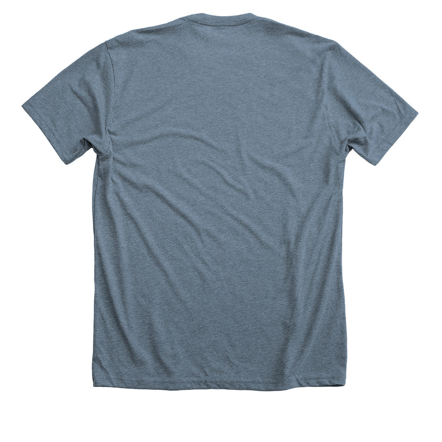 Vintage Italia, a Heather Slate Premium Unisex Tee (back-view)