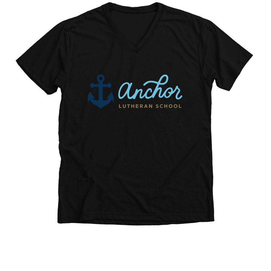 Anchor Lutheran School, a Solid Black Blend Premium V-Neck Tee