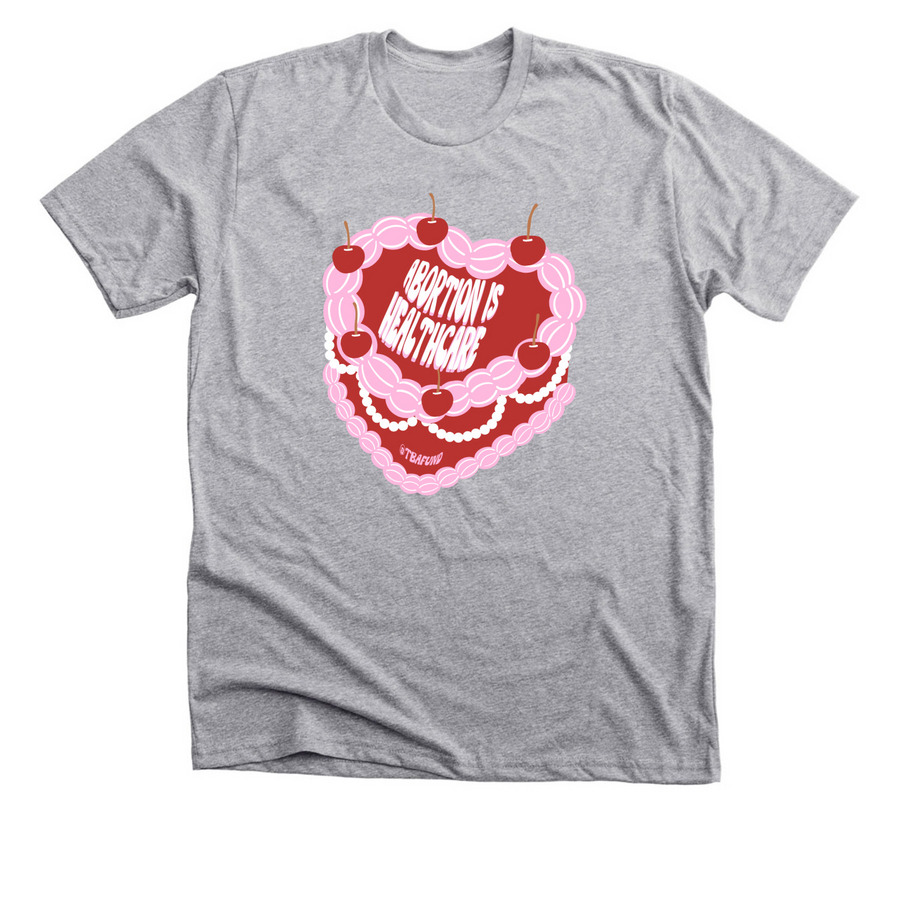 Abortion Is Healthcare, a Athletic Heather Premium Unisex Tee